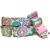 D'oh Nuts Dog Collar by Big Paw Shop featuring a whimsical design on cotton fabric